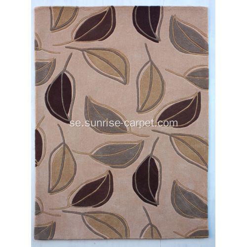 Tufted Carpet med Leaf Design
